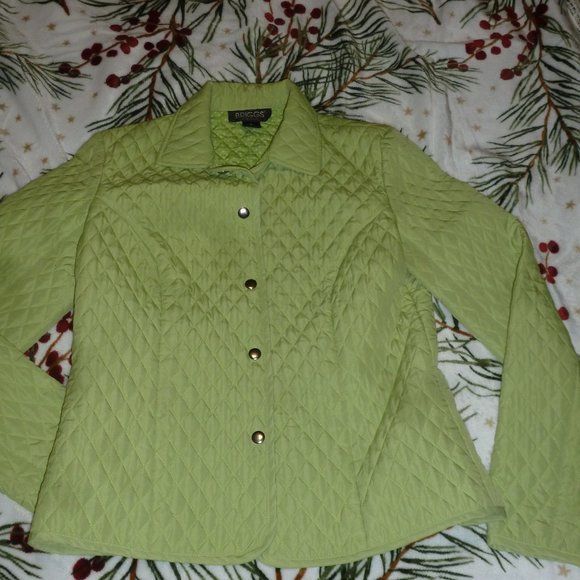 Sale : Briggs New York Women's Quilted Snap Up Jacket Coat  Sz 8 - Picture 1 of 11
